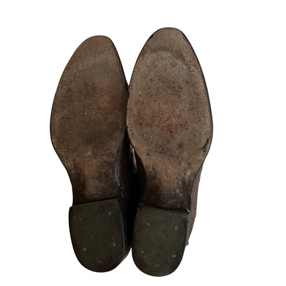 Texas Legacy Handmade Leather Brown Cowboy Boots Alligator Tail Print Mens 11 - Picture 9 of 10